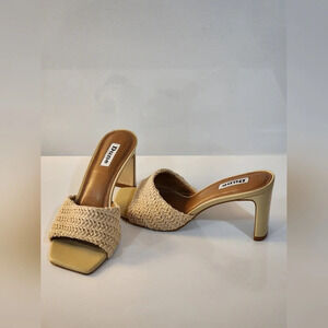 Dune London March Stylish Tan Mules Size 7